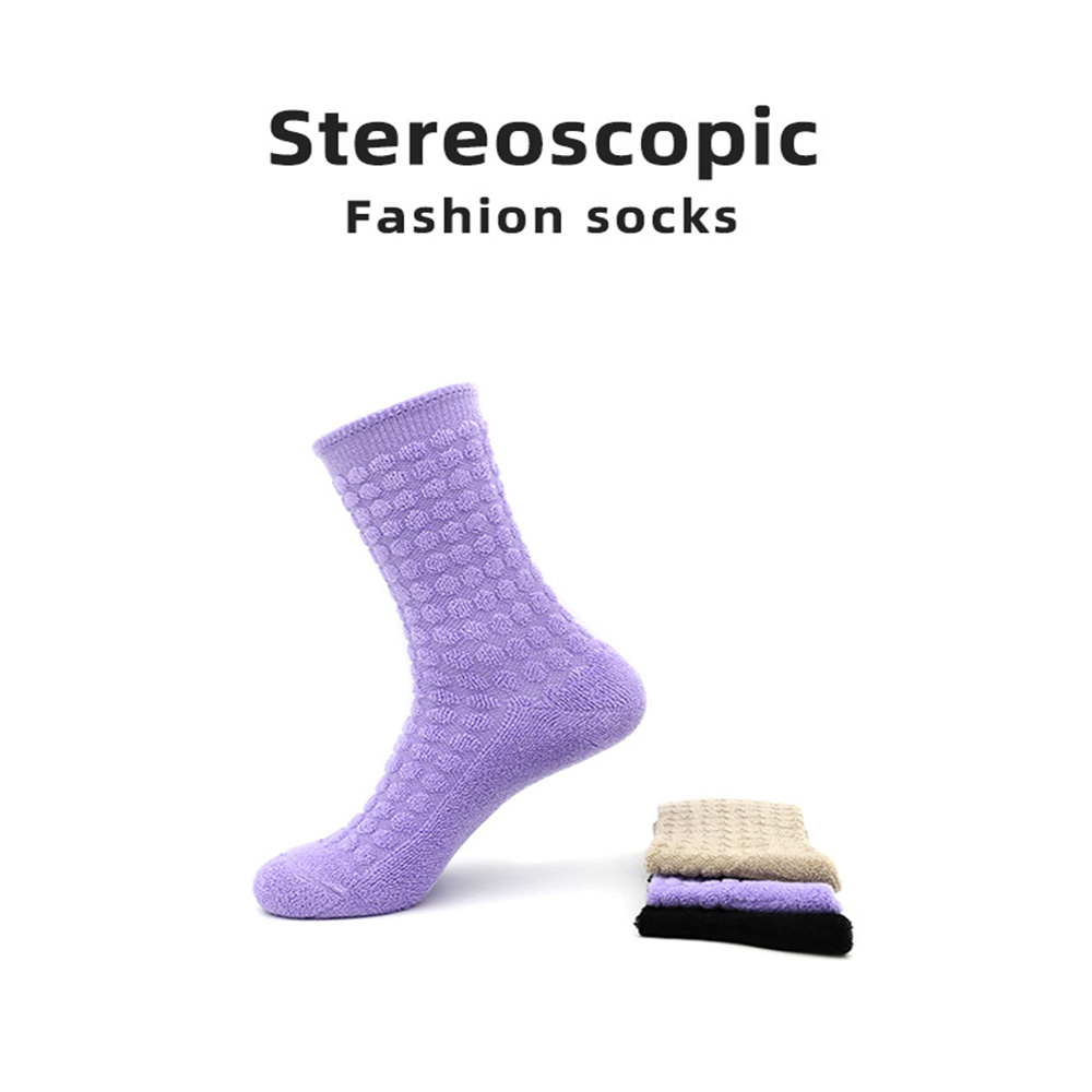 3D Textured Crew Socks | Combed Cotton, Custom Pattern OEM 3D Textured Crew Socks | Combed Cotton, Custom Pattern OEM