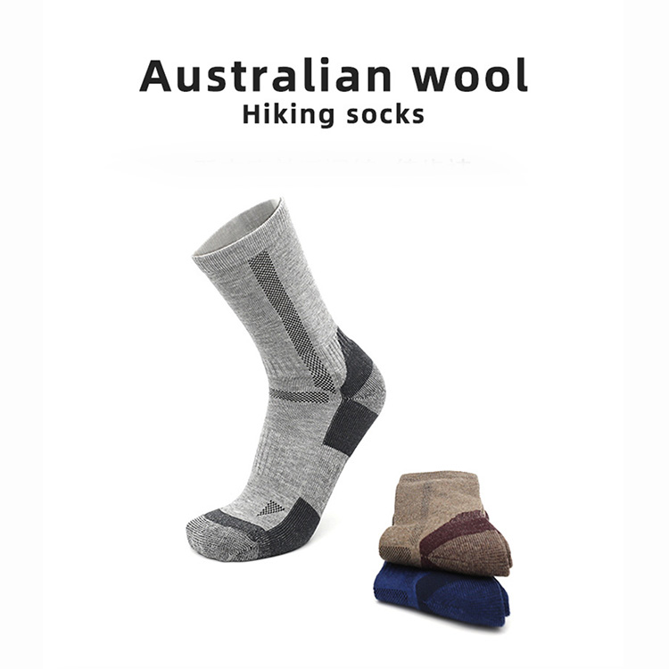 Custom Crew Hiking Socks | Australian Wool, Moisture-Wicking OEM Custom Crew Hiking Socks | Australian Wool, Moisture-Wicking OEM
