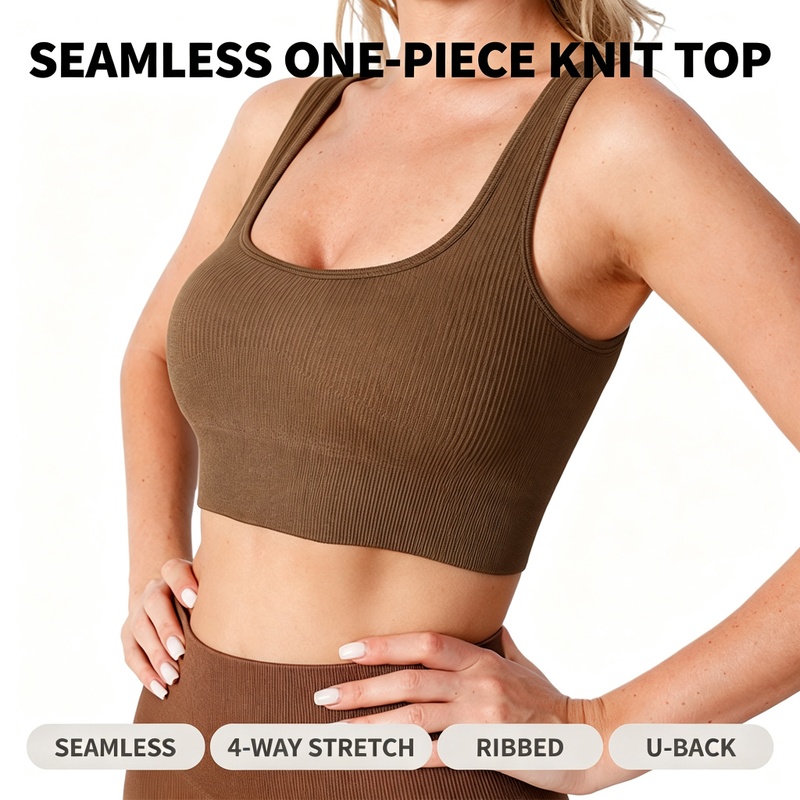 Custom Women's Activewear Tank | Seamless Ribbed, Quick-Dry OEM Custom Women's Activewear Tank | Seamless Ribbed, Quick-Dry OEM