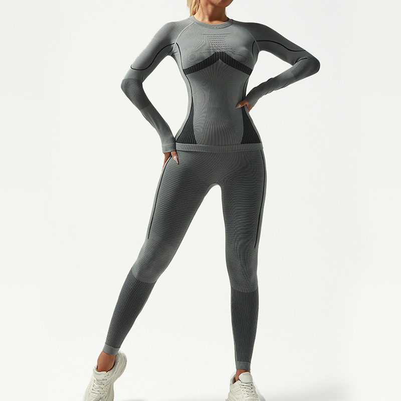 Custom Nylon Striped Activewear Set | Unisex, Ski & Hike, OEM Factory