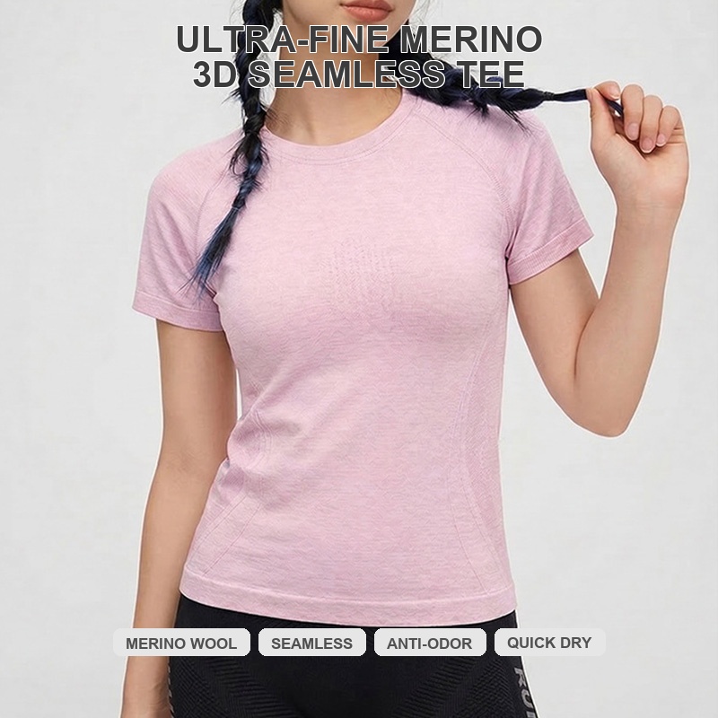 Seamless Merino Wool Gym Tee | Moisture Wicking, Compression, OEM Seamless Merino Wool Gym Tee | Moisture Wicking, Compression, OEM