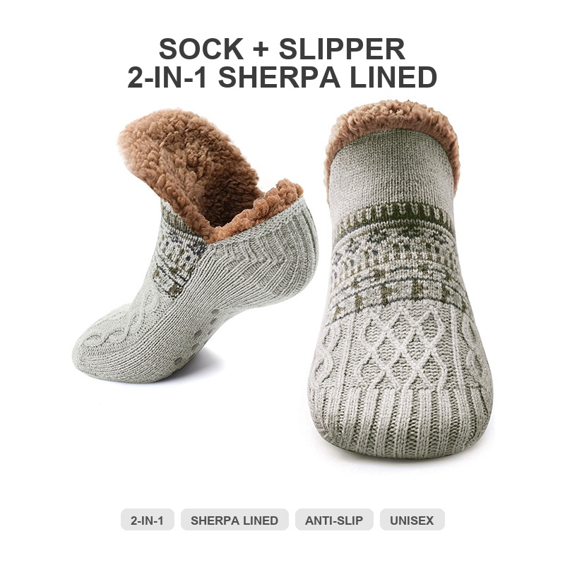 Custom Cozy House Socks | Sherpa Cuff, Grippy Sole, Winter Warm, OEM Factory Custom Cozy House Socks | Sherpa Cuff, Grippy Sole, Winter Warm, OEM Factory