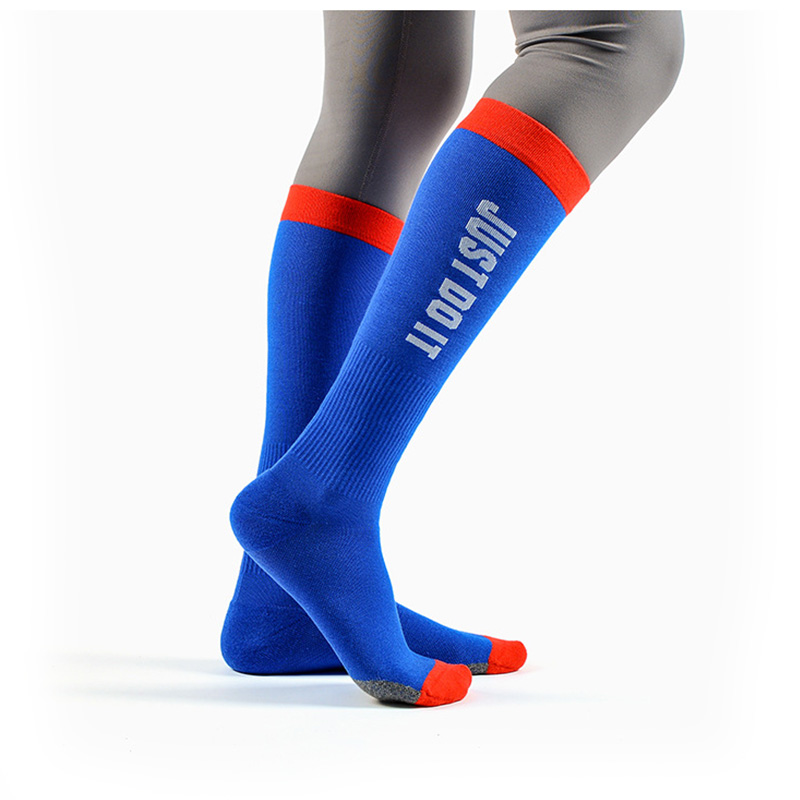 Cotton Cushioned Compression Socks | Vertical Knit, Slim Calf, OEM