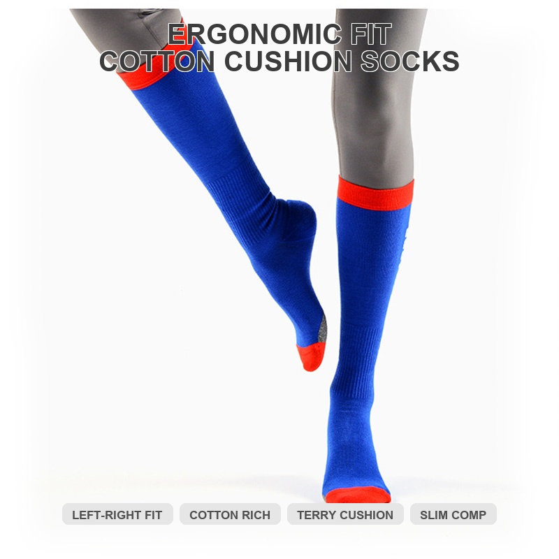 Cotton Cushioned Compression Socks | Vertical Knit, Slim Calf, OEM Cotton Cushioned Compression Socks | Vertical Knit, Slim Calf, OEM